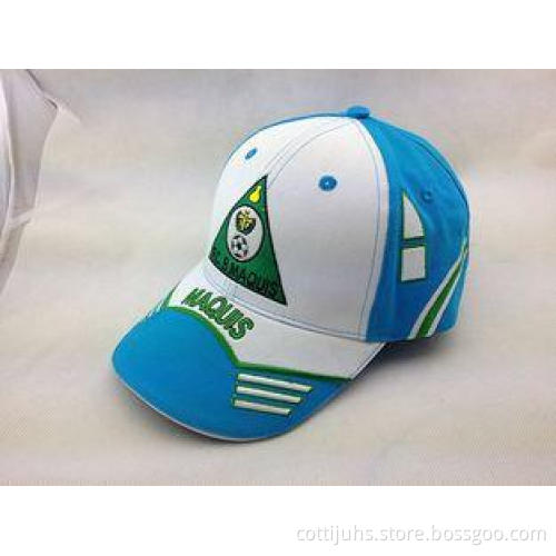 Embroidered Blue White Cotton Baseball Cap for Promotion Ba